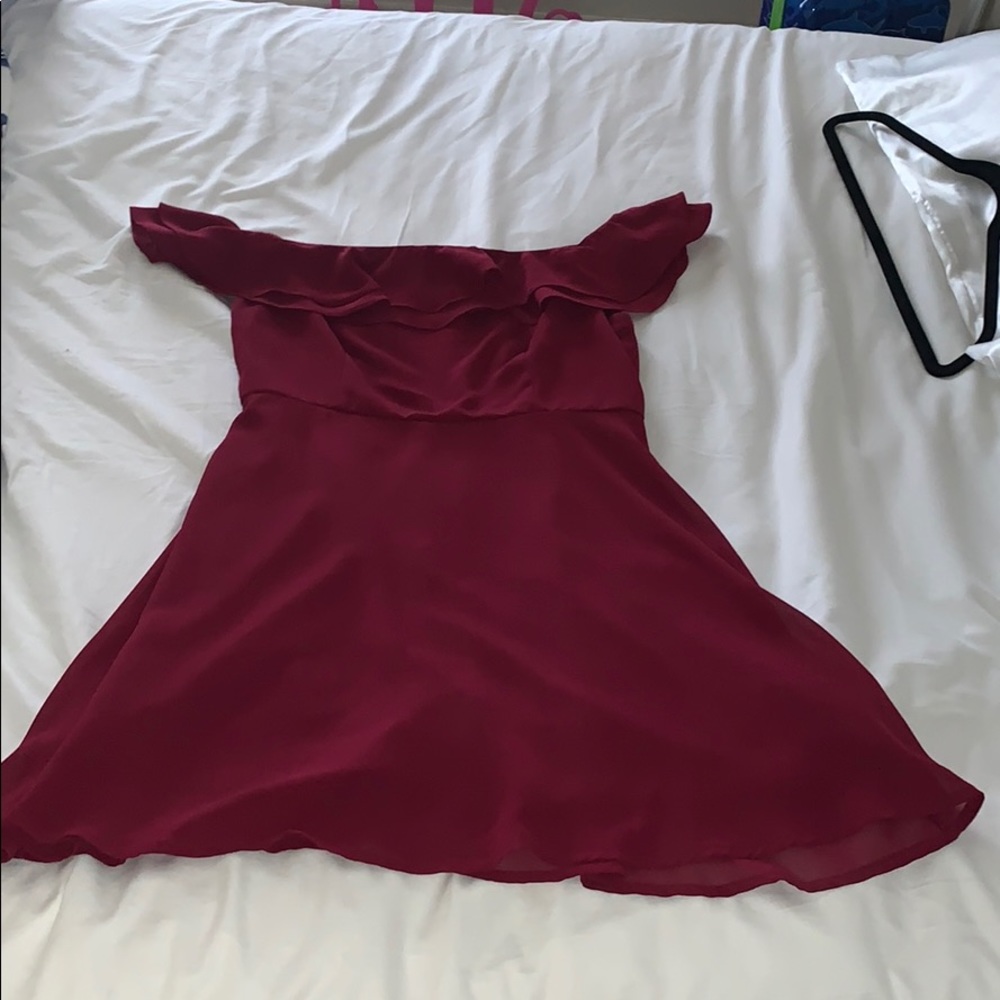 Lulus Off The Shoulder Skater Dress